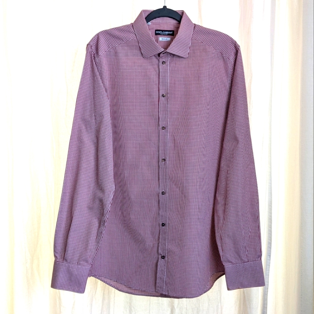 Dolce & Gabbana Plaid Men's Dress Shirt